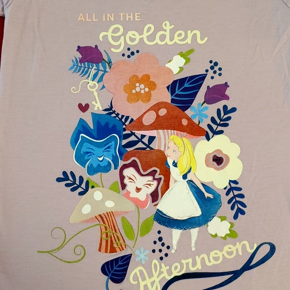 All in the Golden Afternoon Alice In Wonderland Disney short sleeve graphic tee - Picture 2 of 5
